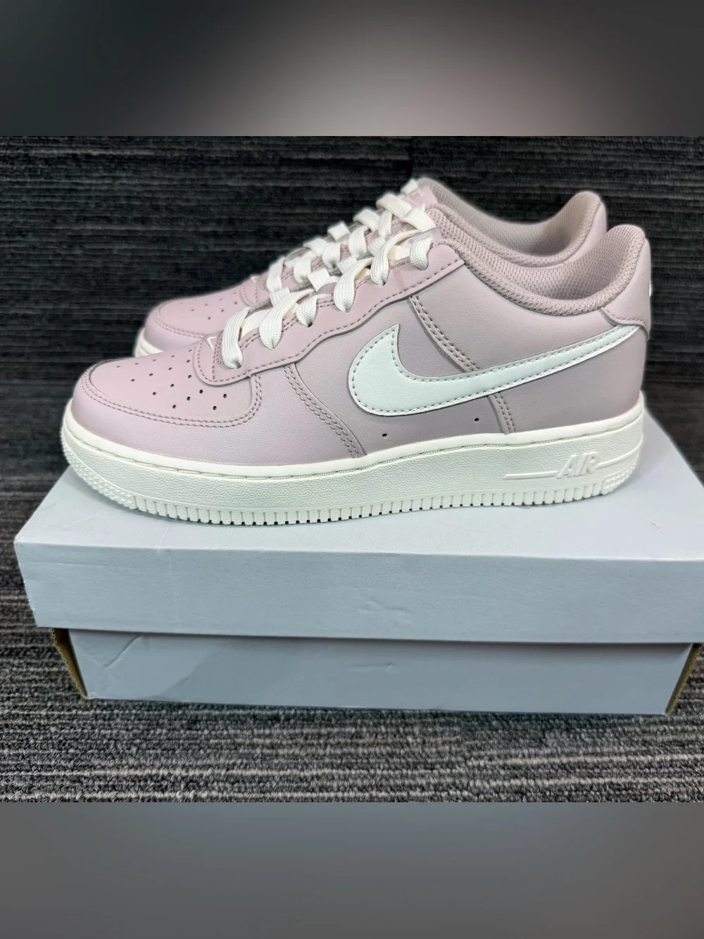 Nike Air Force 1 (GS) Particle Rose/Sail White Swoosh Youth Size 4Y Women’s 5.5